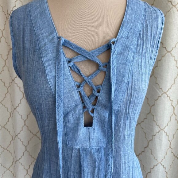 Portocruz Women's Swim Blue Coverup Tank Dress, Size Small NWOT - Picture 2 of 9